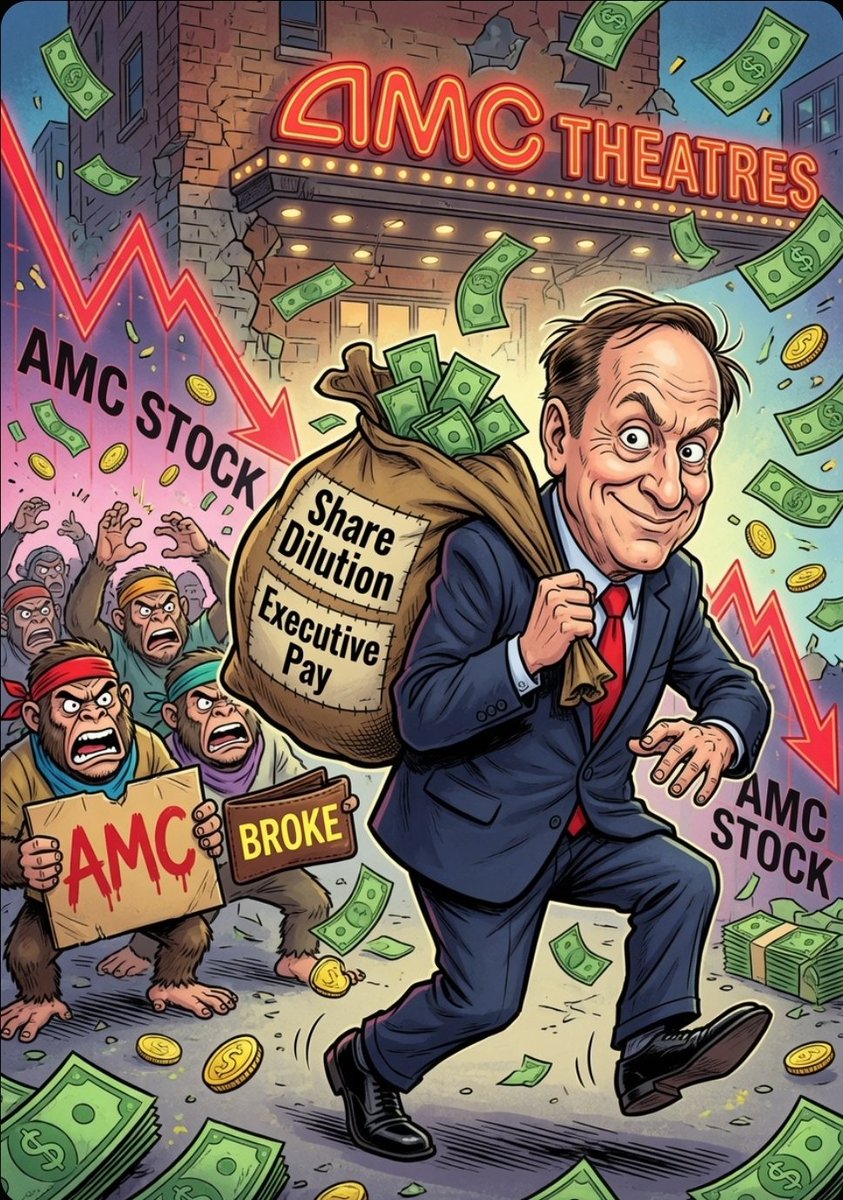 Rdynasty0019's tweet photo. @DegenerateNews People in $AMC thinking it applies to that shit stock when you got @CEOAdam diluting at will! Who needs short sellers when you got that old parasite to do it?? https://t.co/ZZXMGAddTQ