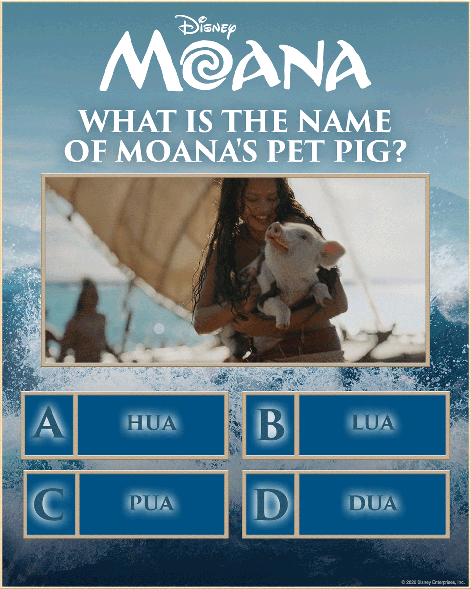 DisneyStudiosCA's tweet photo. What is the name of everyone’s favourite spotted pig? 🐷

See Moana, only in theatres July 10. https://t.co/JI8unIftSQ