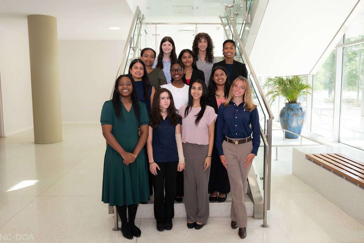 NCDOA's tweet photo. Today, eleven NC high school girls began a 4-week hands-on educational experience through NCDOA’s Lady Cardinal Mentorship Program. The summer enrichment opportunity nurtures student interest in STEM careers in state government. Learn more: https://t.co/BQNNHFwLqK https://t.co/w6QPX23fv0