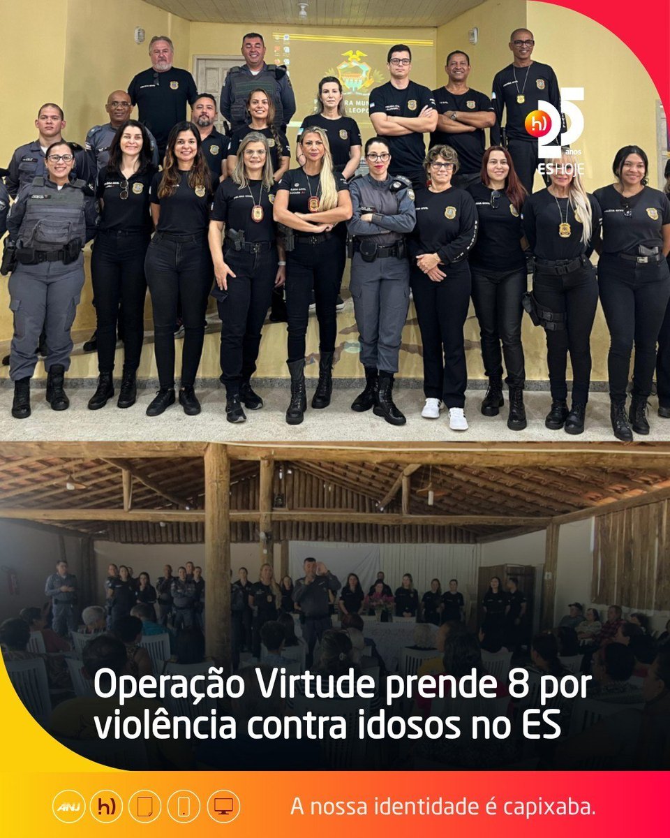 eshoje's tweet photo. Oito pessoas foram presas no ES por crimes contra idosos. A ação também atendeu 232 vítimas e alcançou mais de 6 mil pessoas com ações educativas em todo o estado. 👴👵🔒
Saiba mais sobre a operação em ES Hoje. 📲
https://t.co/u67cuKTeCH
#eshoje #segurança #idosos https://t.co/proq2xMzbC