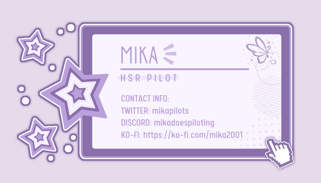 mikapilots's tweet photo. offering hsr piloting services! 
willing to negotiate prices, for no extra charge will record/screenshare quests/events.   ㅤ

↺ &amp; ♡  

proof below  

edits by @/DIVINEQUATIONS  

#hsr #pilotingservices #promotwt #moothunt https://t.co/UNTxvP2SQS