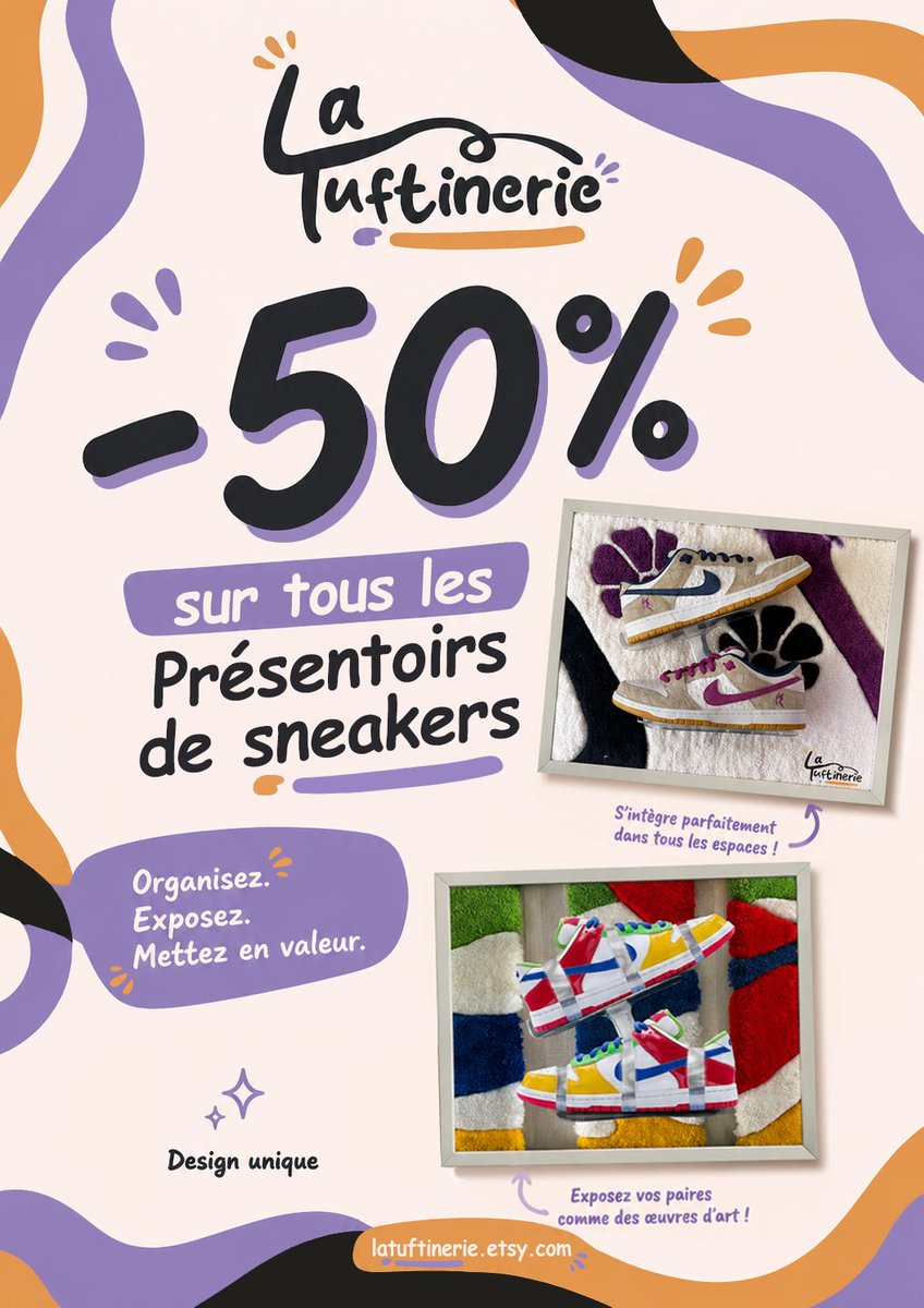 LaTuftinerie's tweet photo. Promotion sur les présentoirs de sneakers ! 👟☀️ https://t.co/BnApfQPBlZ
