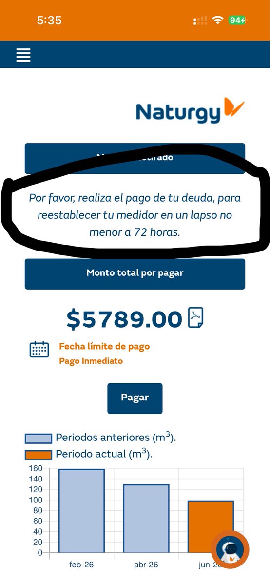 mafergomez2105's tweet photo. @NaturgyMx en su aplicación dan información falsa! Pagué el adeudo correspondiente para que me reinstalaran el medidor que habían retirado y ahora salen con que debo de recontratar nuevamente el servicio?! Son unos ladrones! CC @Profeco https://t.co/uuUP4J8UCQ