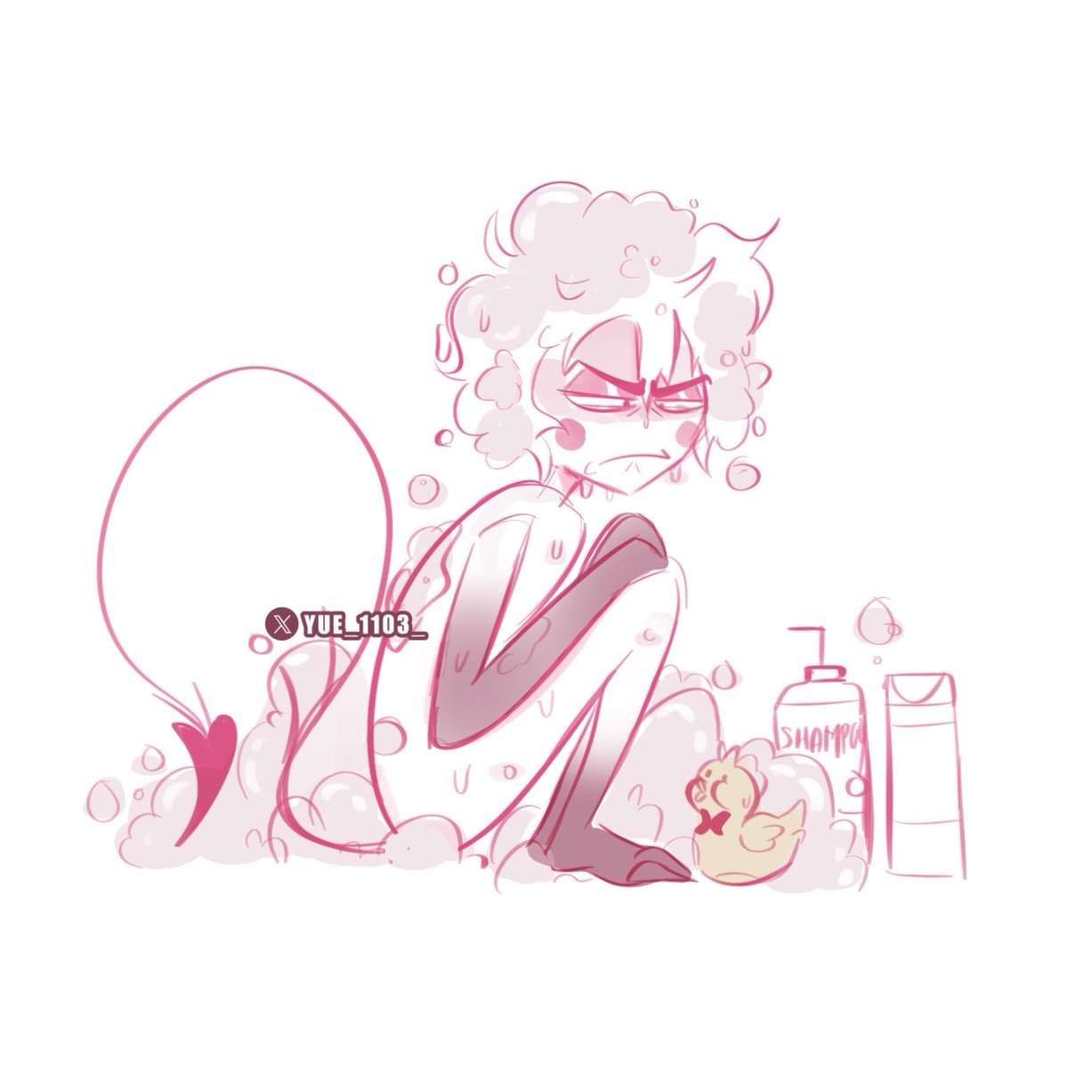 Yue_1103_'s tweet photo. Me a few minutes ago sitting (hiding) in the shower 🚿 
Cause the propane delivery guys are passing right outside the window.

#lucifer #hazbinhotel https://t.co/CAv4GRIgkF