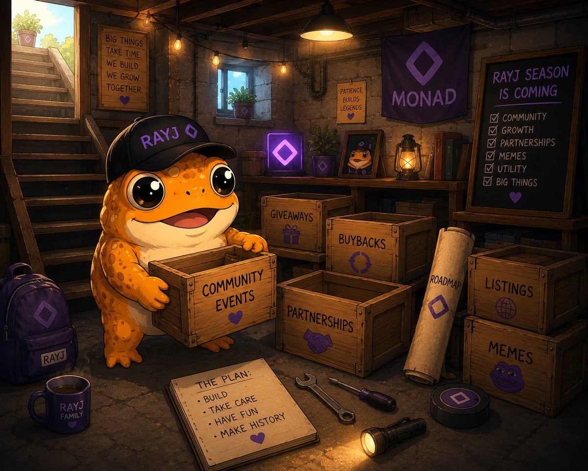 RayJ_cto's tweet photo. @monad  is slowly waking up.

More builders.
More attention.
More people finding their way home.

Rayj has been quietly building through all of it.

The house is ready.
More updates are coming.
More surprises are waiting.
And this is only the beginning.

If you’ve been waiting for the right time to find Rayj…

It might just be now. 🏡🐸💜

Rayj season is getting closer.

Rayj takes care of his friends, always. Let’s go @MonadCommunity  @MediaMonad