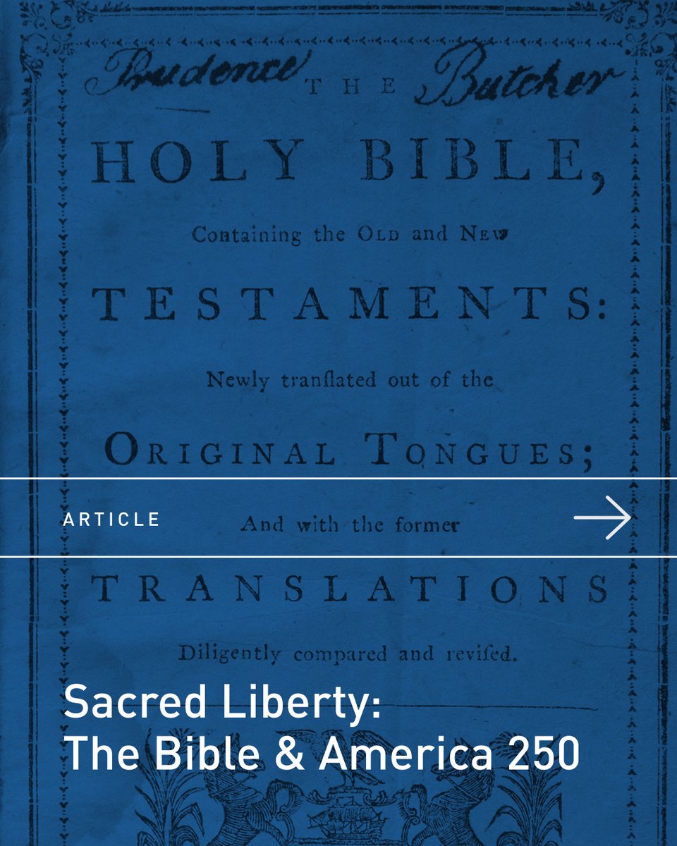 museumofBible's tweet photo. Before America was a nation, the Bible was already shaping it. 

Explore how Scripture influenced the founders, the Revolution, and helped define what liberty could mean. Learn the stories behind our “Sacred Liberty” exhibition: https://t.co/U1qlRizfff https://t.co/oONqHJhVEc