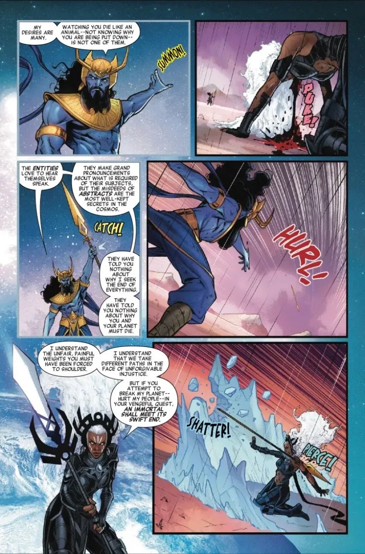 rainstorm234's tweet photo. I think the factor here would be his ability to manipulate blood which I think should trigger her divine form. Pointing at the “hadad torturing and almost killing storm” situation https://t.co/5tVsg6kuKG