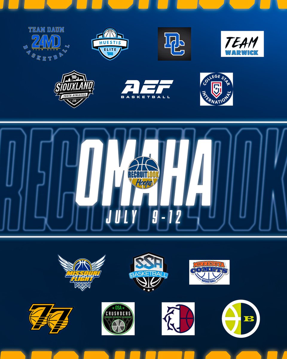 RL_Hoops's tweet photo. July 9-12 Omaha Live + Hardwood Classic 1

Elite Talent. College Coaches. RecruitLook Hoops!  

Schedule: https://t.co/LpipHhsQTU
Colleges: https://t.co/AvhwHMOAPC
Media: https://t.co/6L30AePAMD
Live Stream: https://t.co/h0KanAZksR https://t.co/7rSJuZrp7o