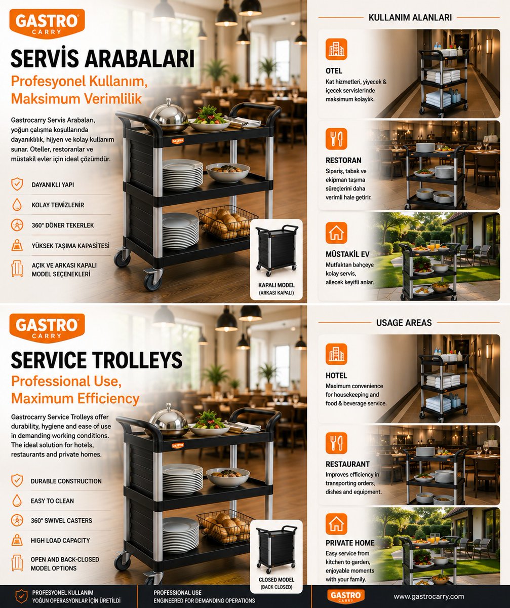 eramutfak's tweet photo. Plastik Servis Arabası 

•Dayanıklı Yapı 
•Kolay Temizlenir
•360° Döner Tekerlek
•Yüksek Taşıma Kapasitesi
•Açık ve Kapalı Seçenekleri 

#otel #restoran #mustakilev #cafe #gastroplast https://t.co/P6D9Hdb9wR