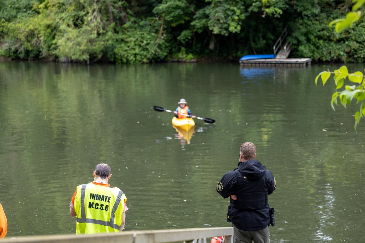 MultCoSO's tweet photo. On Saturday, June 27, corrections deputies from our Work Crew partnered with Tualatin Riverkeepers to further their mission of restoring and protecting the Tualatin River Watershed.

Despite intermittent downpours, our deputies and a select group of adults in custody joined volunteers in hands‑on work, helping improve the health of this vital natural resource that so many in our region rely on, including the native Western Painted Turtles they encountered while working.

Thank you to Tualatin Riverkeepers for the opportunity to contribute, and to the Work Crew Unit for representing the Multnomah County Sheriff’s Office with pride.