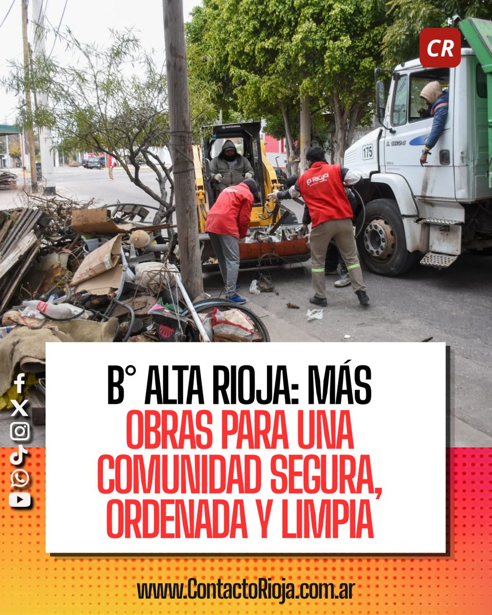 contactoriojaok's tweet photo. 🚧🌳 Más obras | 💡🧹El Municipio de Capital realizó una intervención integral en el barrio Alta Rioja, dando respuesta a los reclamos y pedidos de los vecinos con tareas destinadas a mejorar la seguridad, la limpieza y el estado de los espacios públicos. https://t.co/MucGibAajg