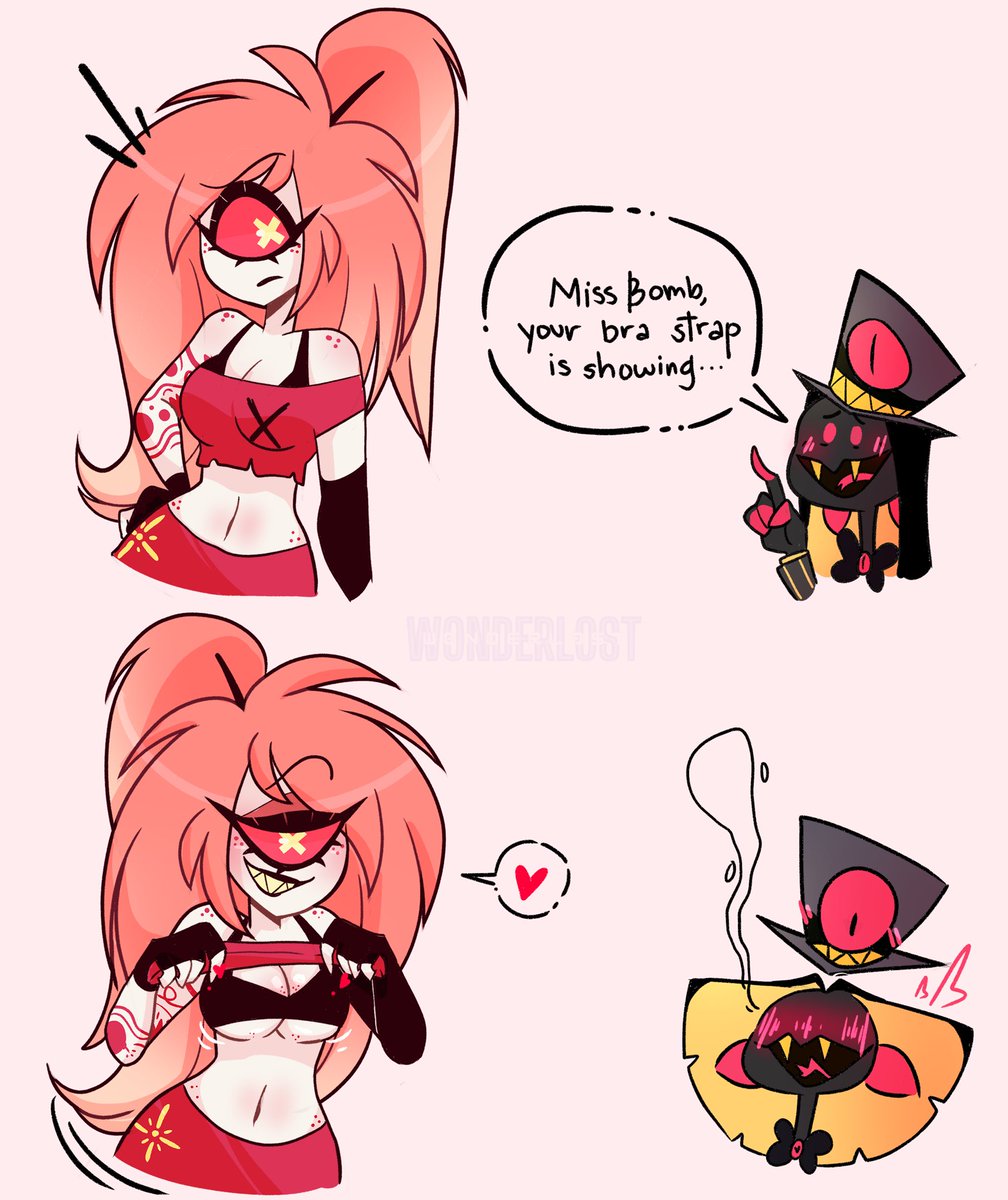 w0nderl0st1's tweet photo. Cherri shows her Bombs🍒

#HazbinHotel #cherrisnake #cherribomb #sirpentious https://t.co/76QxqpGWbM