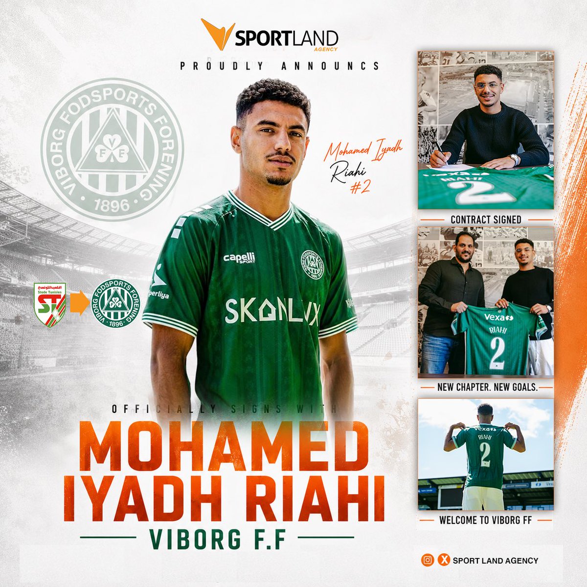sportlandagency's tweet photo. Done Deal, Good luck Mohamed 🧡 https://t.co/4BHl1MV1Ni