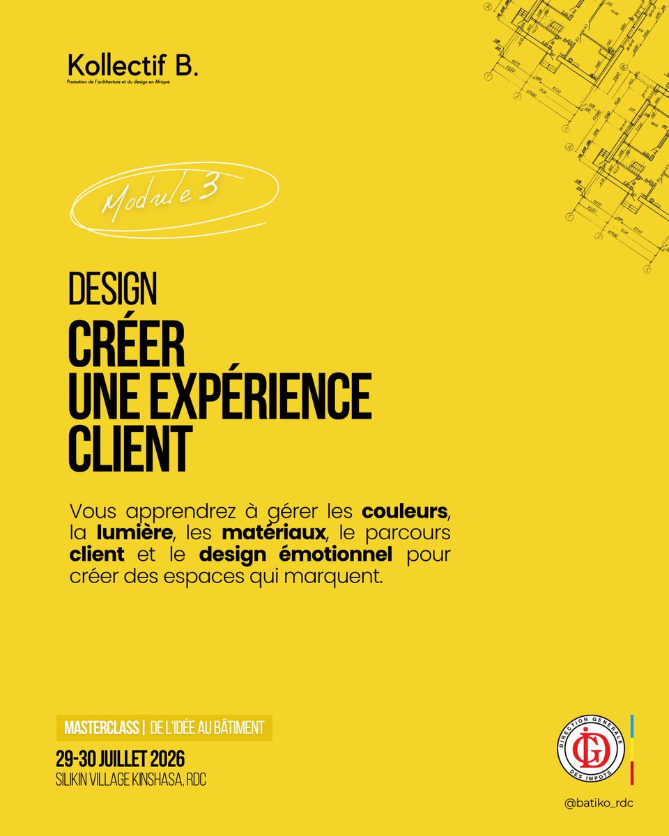 batiko_rdc's tweet photo. Les meilleurs projets commencent toujours par de meilleures décisions.
Découvrez les 4 modules de la Masterclass "De l'idée au bâtiment".
📍29 &amp; 30 juillet | Kinshasa
 Billetterie bientôt disponible.
#gestion #immobilier #design #architecture https://t.co/kH4LfjC0SP