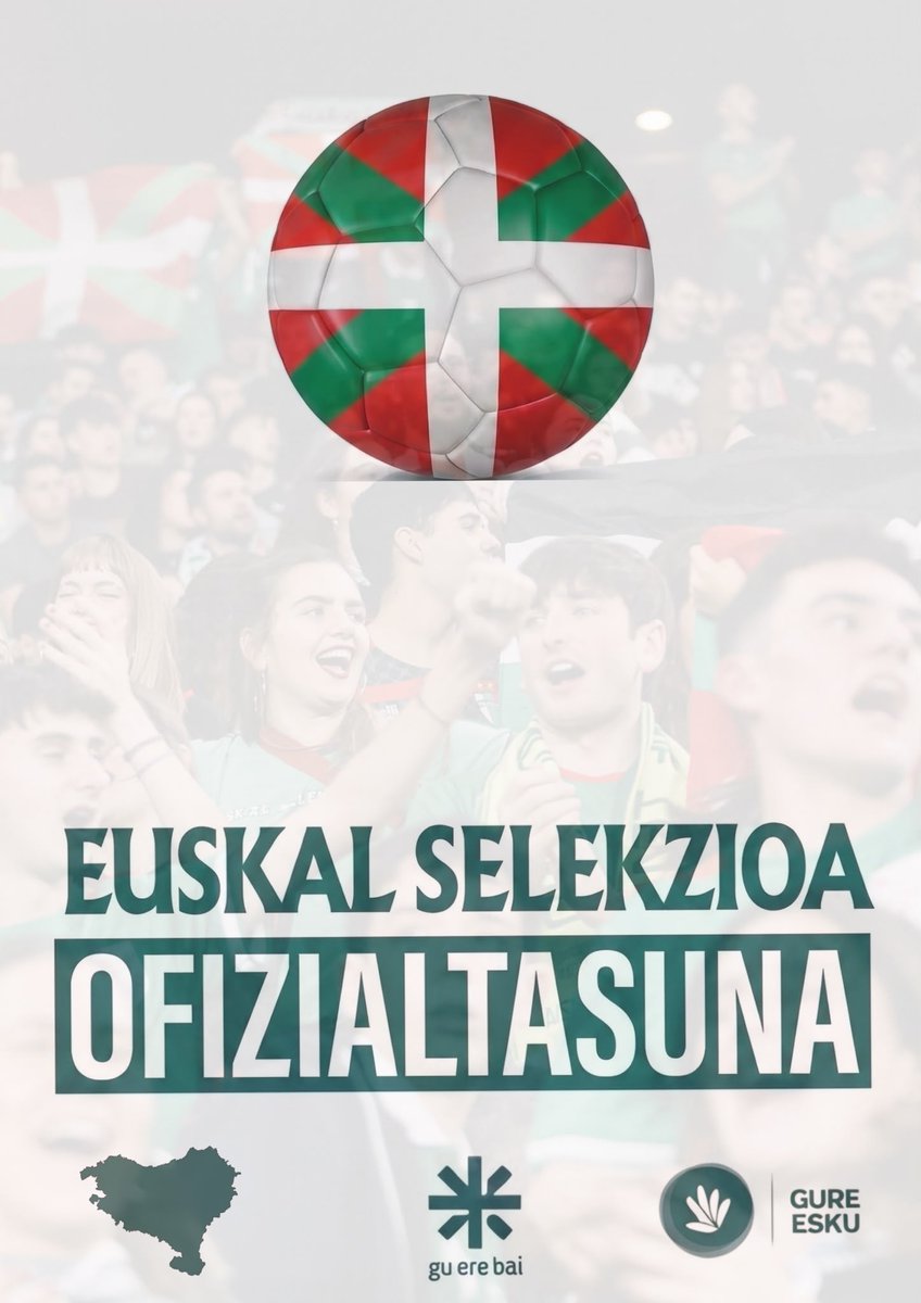 guerebai's tweet photo. Mundu guztian ikusi eta entzun dadila:

Euskal Herriak #EUSKALSELEKZIOA aldarrikatzen du.

#gurekoloreak
#ofizialtasuma 

✳️ https://t.co/cBRRcGWEDB | @gure_esku https://t.co/R9yXupI74s