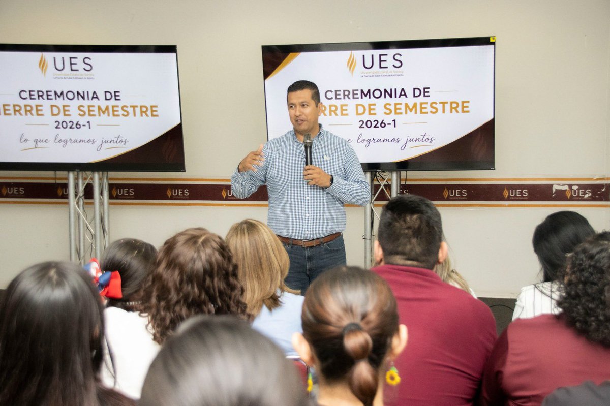 SECSonora's tweet photo. La @UES_MX presentó a la comunidad de UES San Luis Río Colorado los resultados del semestre 2026-1 durante el Informe de Actividades.

Lee el boletín completo en: https://t.co/i00h9UX39q https://t.co/KIe0t7MnKq