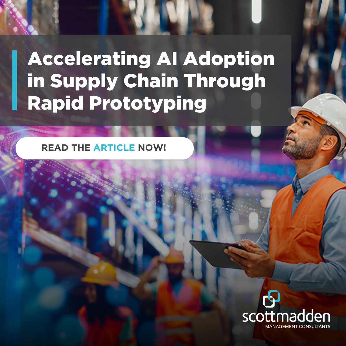 ScottMadden's tweet photo. #AIAdoption in supply chain does not have to wait for perfect data or fully mature enterprise foundations. #RapidPrototyping helps teams test use cases, expose gaps, and build momentum before scaling https://t.co/Vpg0Y9hWf6 #TechnologyEnablement #SupplyChainTransformation https://t.co/PfVbqIC5iB