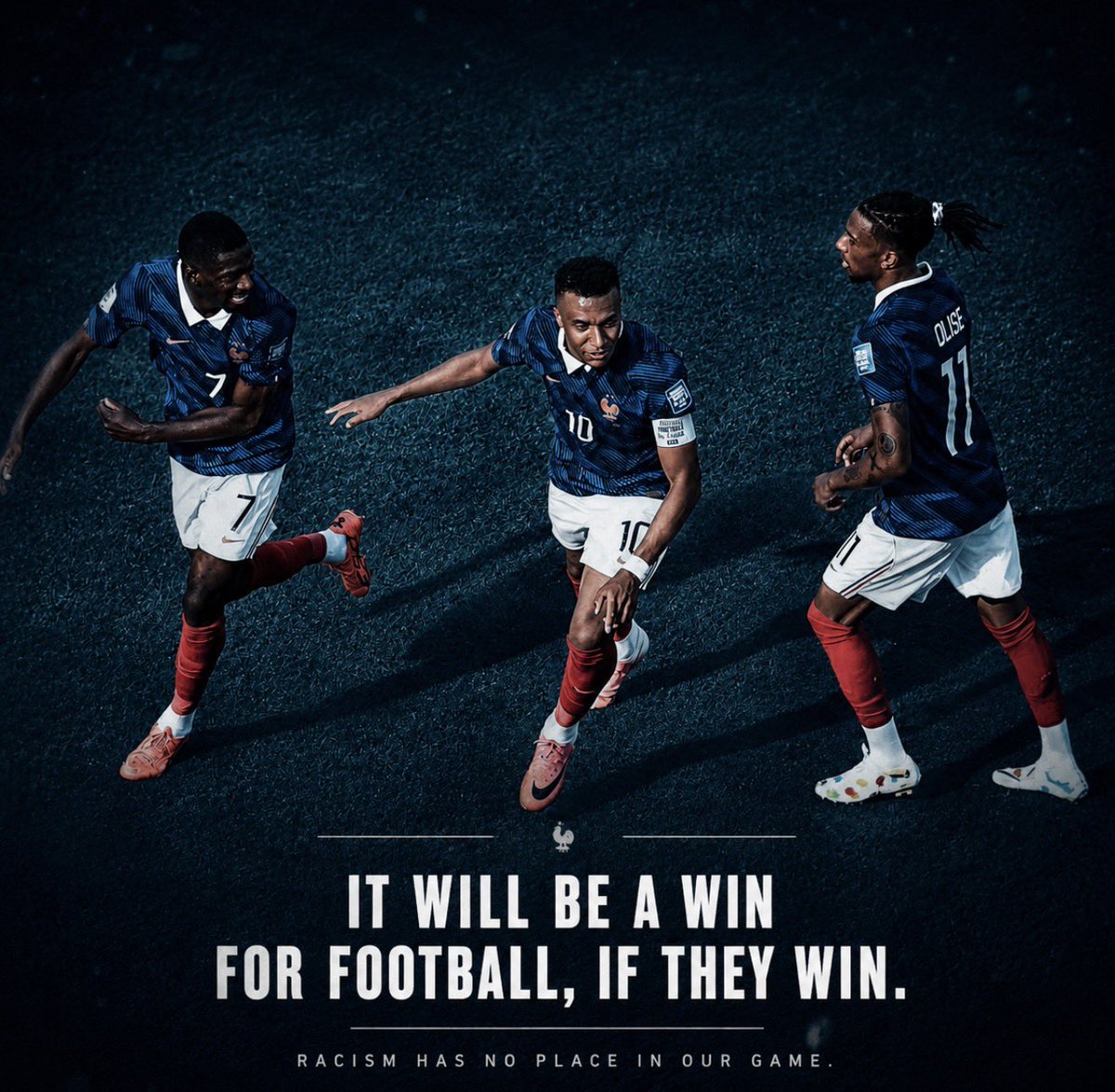 Kylian's tweet photo. F*ck racism. ✊🏿❤️ https://t.co/0UEOdc1LA4