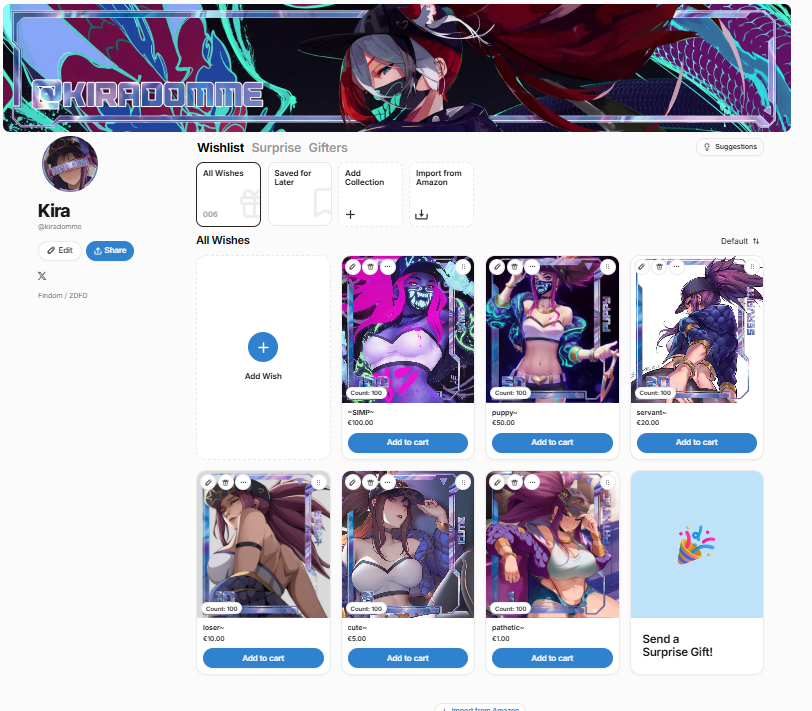 Kiradomm's tweet photo. Look at my new throne page~ wooow

Thank you @DivineCharon for helping me out~

You should check her out and promise to be a good subby to her~

Ofc you should check out my page too~
https://t.co/ndUCr0K7oZ

#2dfd #findom #femdom #akali #leagueoflegends #simp #finsub https://t.co/Xxv1PNXYYz