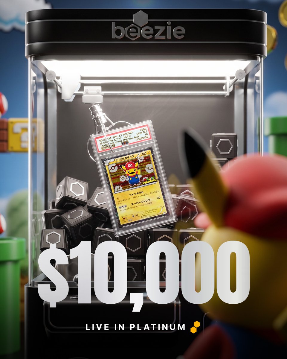 Beezie's tweet photo. Y’all really letting Mario Pikachu sit there?

The greatest Pokémon crossover of all time 🍄
Someone’s gotta pull this. https://t.co/1r869jrnSp