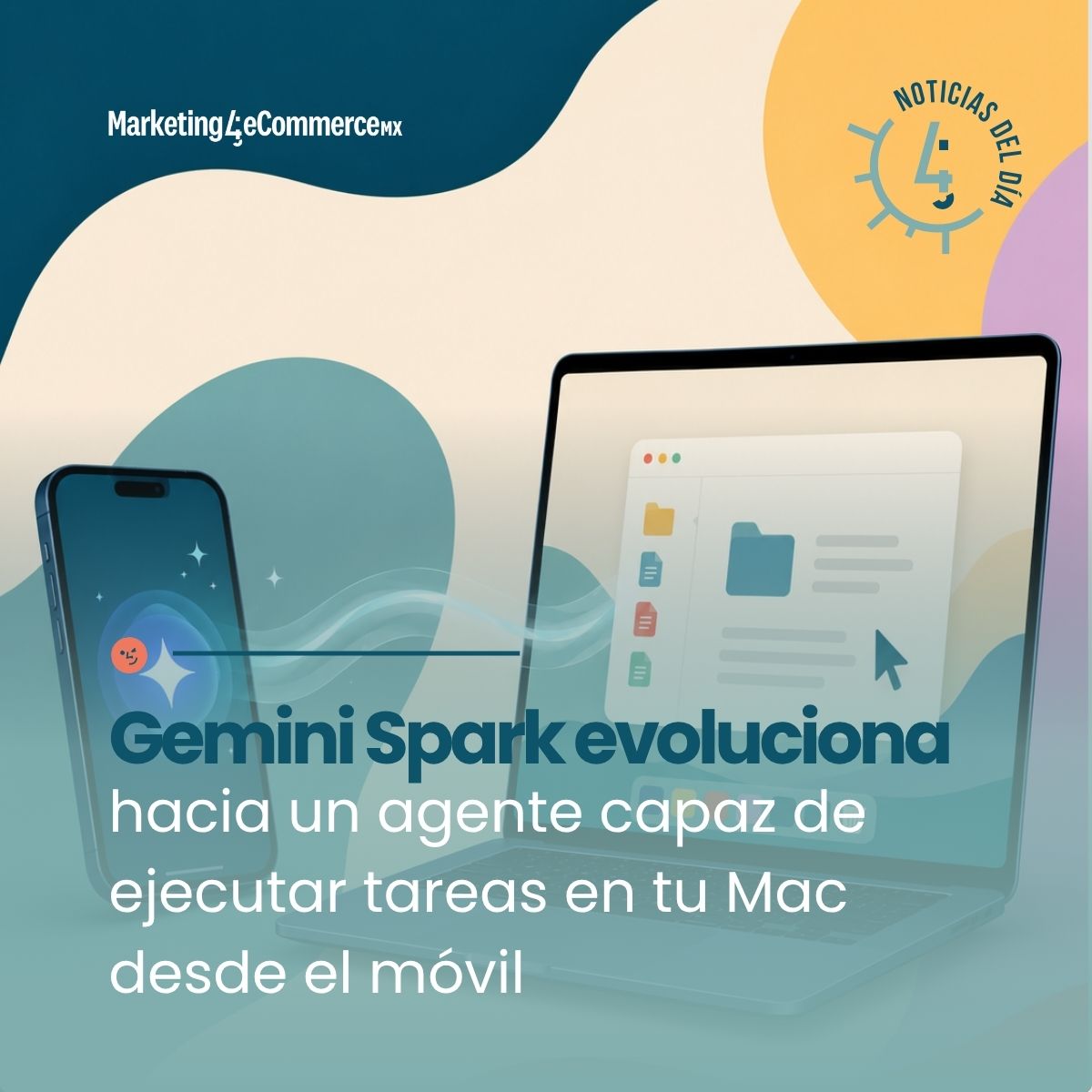 Mkt4eCommerceMX's tweet photo. 📱Google prepara el salto de #Gemini Spark al control remoto

🤖 Google trabaja en una actualización de Gemini Spark para controlar y realizar tareas en tu computadora directamente desde el celular. Te contamos qué papel juega el "Proyecto Robin". ⚙️👀

🔗 https://t.co/m8FkyntUYV https://t.co/MV8xIyb4pR