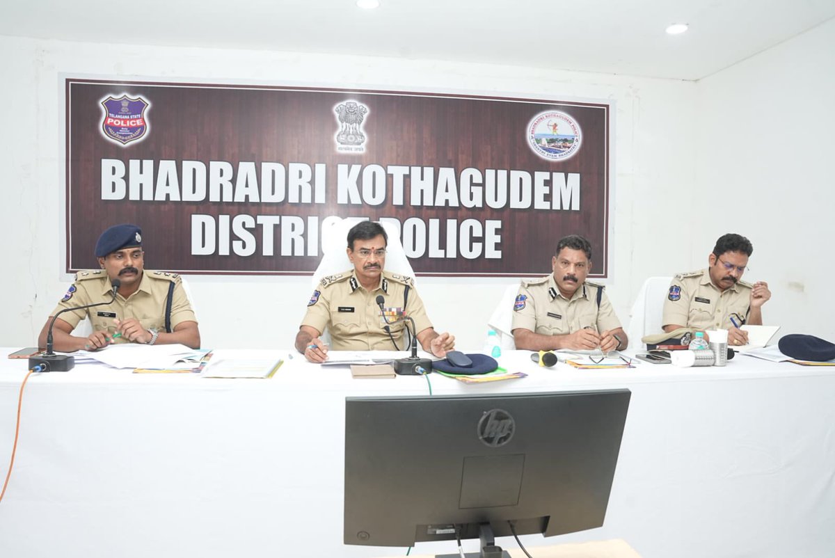 CVAnandIPS's tweet photo. In the evening, I reviewed the performance of the Bhadradri Kothagudem Police Unit. Sat through a detailed presentation by the SP and his officers on the district's crime statistics, conviction rates, anti-narcotics efforts, investigations and key administrative issues. As the district shares borders with Chhattisgarh and Andhra Pradesh, I stressed that it remains a critical entry point for ganja trafficking and directed officers to intensify action against ganja cultivation, transportation and organised drug networks, while strengthening surveillance and route checks at bus stations, railway stations and other transit points with the support of K9 units. 

I said drug traffickers would be treated as more dangerous than extremists and terrorists and would face even stricter legal action. I also directed officers to improve the quality of investigations, enhance conviction rates and ensure timely uploading of complete digital case records on CCTNS. Reaffirmed our commitment to advancing the State Government's vision of making #Telangana a drug-free State by December 2029 through sustained enforcement and public participation. 

Also inaugurated the police guest house in DAR headquarters- Kothagudem
