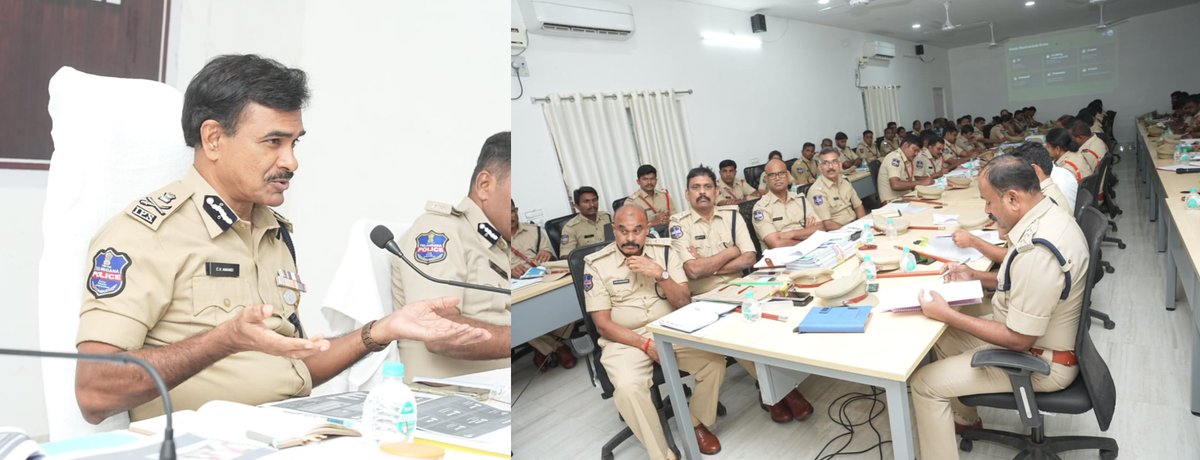 CVAnandIPS's tweet photo. In the evening, I reviewed the performance of the Bhadradri Kothagudem Police Unit. Sat through a detailed presentation by the SP and his officers on the district's crime statistics, conviction rates, anti-narcotics efforts, investigations and key administrative issues. As the district shares borders with Chhattisgarh and Andhra Pradesh, I stressed that it remains a critical entry point for ganja trafficking and directed officers to intensify action against ganja cultivation, transportation and organised drug networks, while strengthening surveillance and route checks at bus stations, railway stations and other transit points with the support of K9 units. 

I said drug traffickers would be treated as more dangerous than extremists and terrorists and would face even stricter legal action. I also directed officers to improve the quality of investigations, enhance conviction rates and ensure timely uploading of complete digital case records on CCTNS. Reaffirmed our commitment to advancing the State Government's vision of making #Telangana a drug-free State by December 2029 through sustained enforcement and public participation. 

Also inaugurated the police guest house in DAR headquarters- Kothagudem