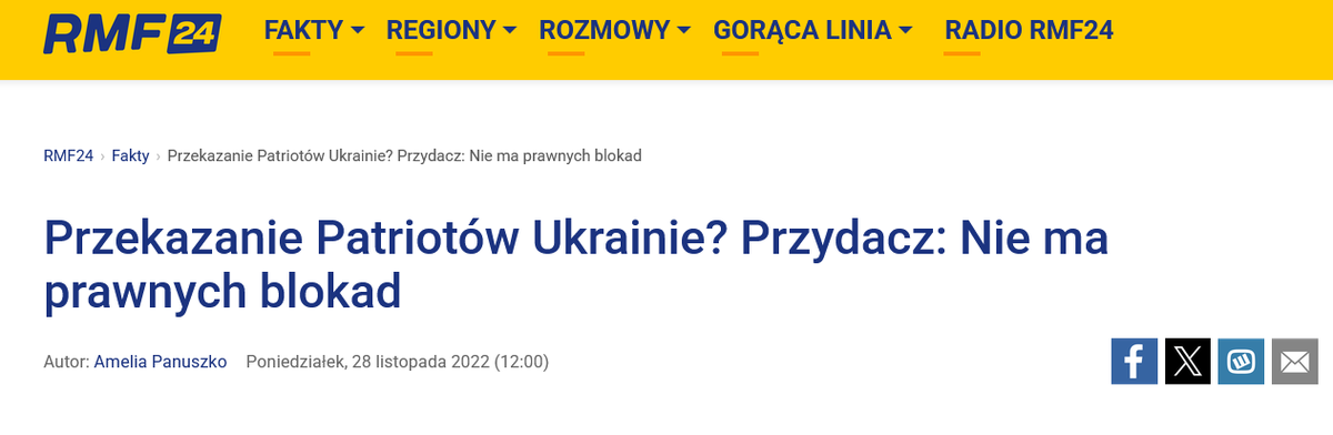 Bart_Wielinski's tweet photo. Gdy w 2022 r. chodziło o niemieckie Patrioty, to Przydacz nie widział przeszkód, by przekazać je Ukrainie. https://t.co/LfZ2qZBU9c