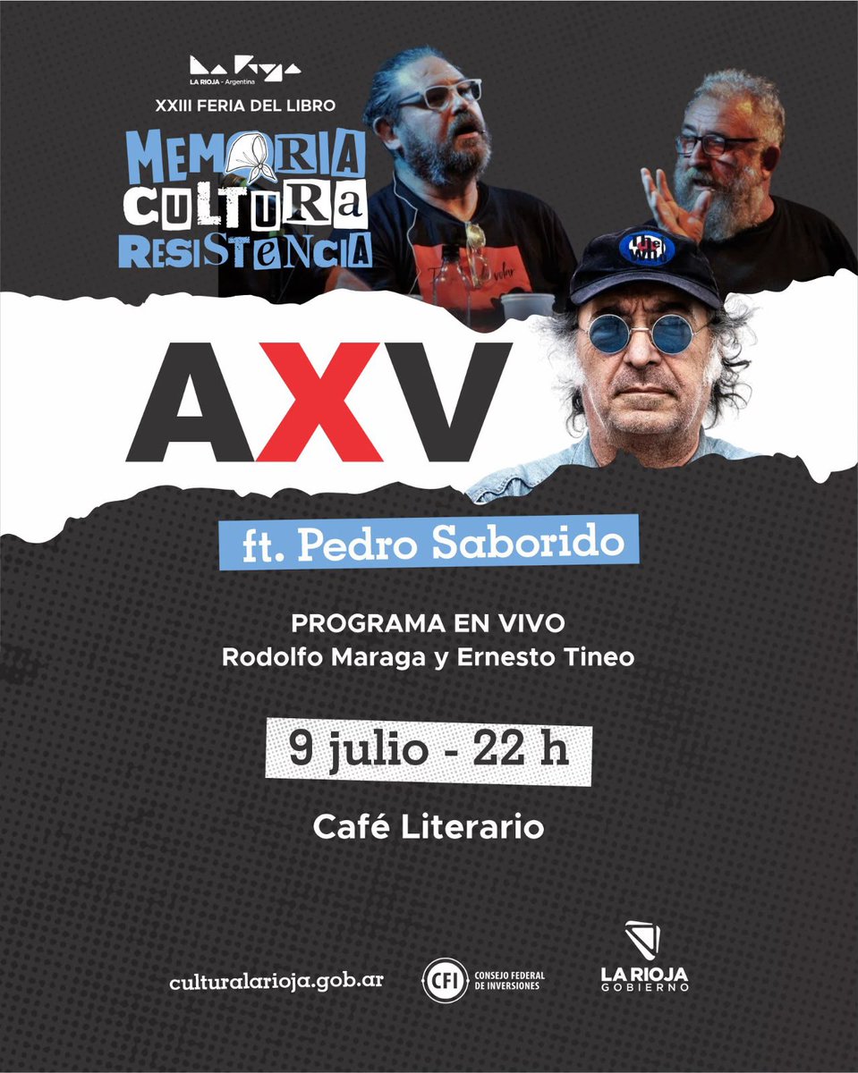 contactoriojaok's tweet photo. 📚✨ ¡Pedro Saborido llega a la 23° Feria del Libro La Rioja!

El reconocido escritor, guionista, productor y director Pedro Saborido será uno de los invitados destacados de la 23° Feria del Libro La Rioja, donde presentará su más reciente obra "Una historia de la felicidad". 📖 https://t.co/KS4HbsBJoW