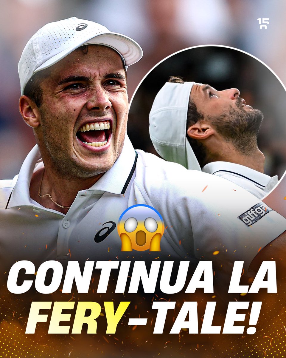 quindicizero's tweet photo. Sarà ARTHUR FERY a sfidare Flavio Cobolli nei quarti di finale di Wimbledon! 🇬🇧😱

La wild card britannica continua la sua favola superando Grigor Dimitrov in cinque set, rimontando anche un break di svantaggio nel quarto parziale e diventando appena la quinta wild card dell'Era Open a raggiungere i quarti di finale dei Championships.

E pensare che, dopo il forfait di Jack Draper e le tante eliminazioni dei tennisti di casa nei primi giorni del torneo, Wimbledon sembrava destinato a essere un flop totale per il tennis britannico. Poi è arrivato l'uomo che nessuno si aspettava.

Cobolli, invece, potrà prendersi la rivincita: i due si sono già affrontati in Australia a inizio anno e a trionfare fu Fery in 3 set.