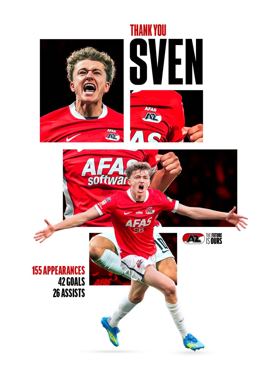 AZAlkmaar's tweet photo. ❤️ Every chapter comes to an end. Thanks for everything, Sven!

👏 Sven Mijnans verlaat AZ en maakt een transfer naar PSV. Lees meer: https://t.co/Mbie8NuFWU

#AZAlkmaar #TheFutureIsOurs https://t.co/8rhm6V8HQb