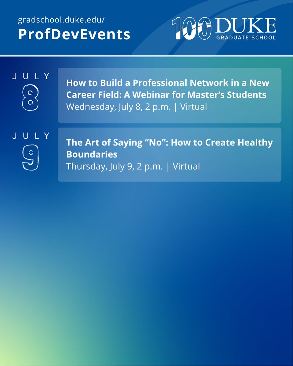 Duke Graduate School tweet media