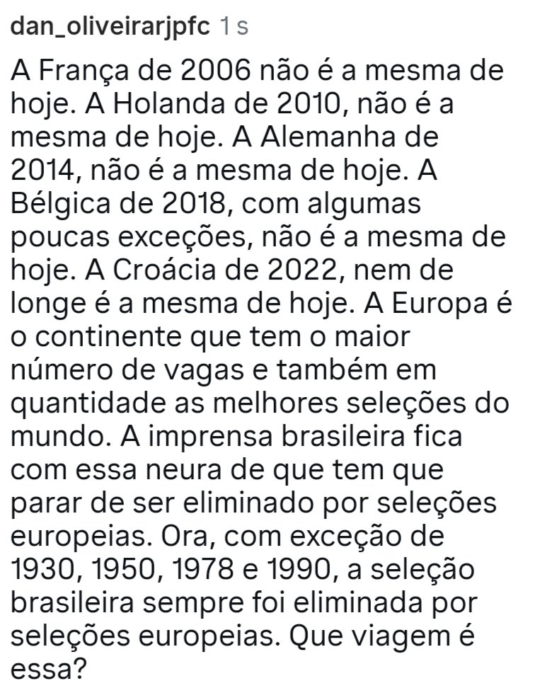 DanielPFC36's tweet photo. Realmente, isso é um surto coletivo da imprensa brasileira , toda vez que o Brasil é eliminado em uma Copa do Mundo, como aconteceu ontem diante da Noruega. https://t.co/9oLRFi5xir