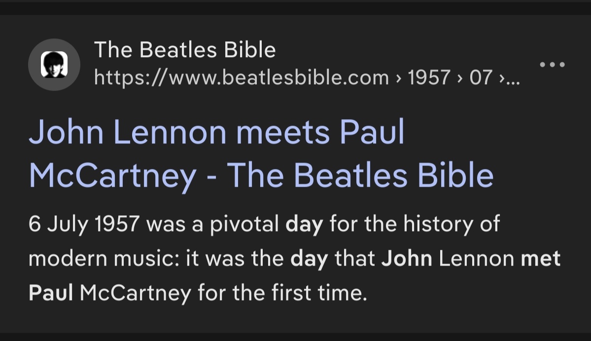 inerspeaker's tweet photo. notice how john lennon and paul mccartney met on 6-7 https://t.co/mIbfWGANGb