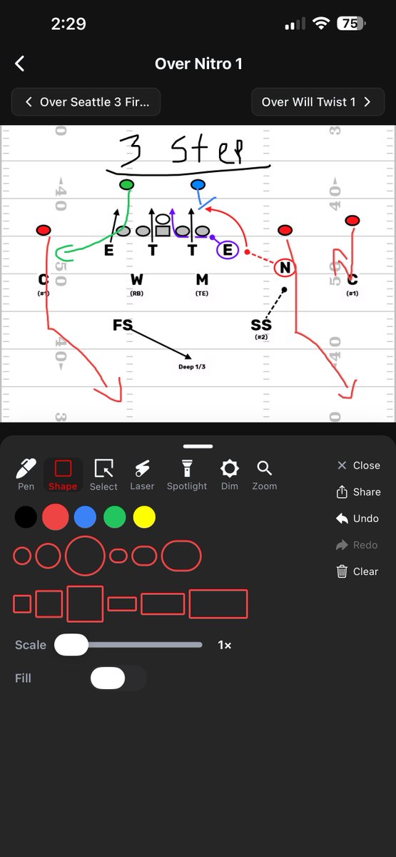 FDPlayBook's tweet photo. Draw your plays and organize them and then whiteboard them on the app anywhere!
Take a free trial here: https://t.co/OnDPS4LnQ8
#AFCA #FootBallPlays #FootBallPlayBook #TimeIsNow https://t.co/AotxTdRT1Z
