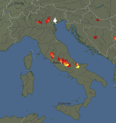 Emergenza24's tweet photo. ADESSO [06.07-21:00] Treviso > Venezia In corso e previste precipitazioni e attività elettrica #fulmini 
Informazioni e aggiornamenti: https://t.co/vIb2TTAlxd
Segui questo account X/Twitter https://t.co/GDyW2xU9xw
Iscriviti al canale Whatsapp Emergenza24 https://t.co/gtkNmBPTj3 https://t.co/fFUQsuPfNl