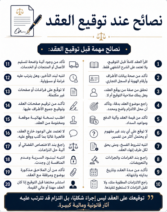 AlnafjanLaw's tweet photo. 📌نصائح عند توقيع العقد.📝 https://t.co/PX9zhXnAt2