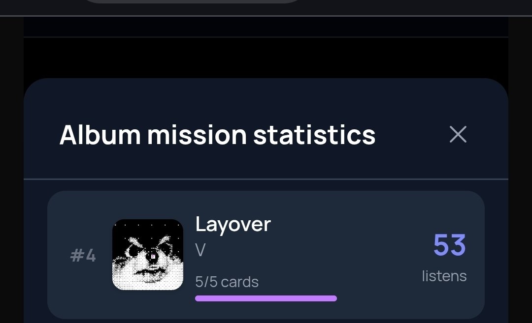 bang2thetan's tweet photo. PSA: Your girl finally got the 7% card for Layover. After 53 album listens, I FINALLY GOT IT!!!! ๐ญ I literally posted yesterday saying does it exist. ๐ญ #bcd_app #bcd https://t.co/x9nmkQgtww