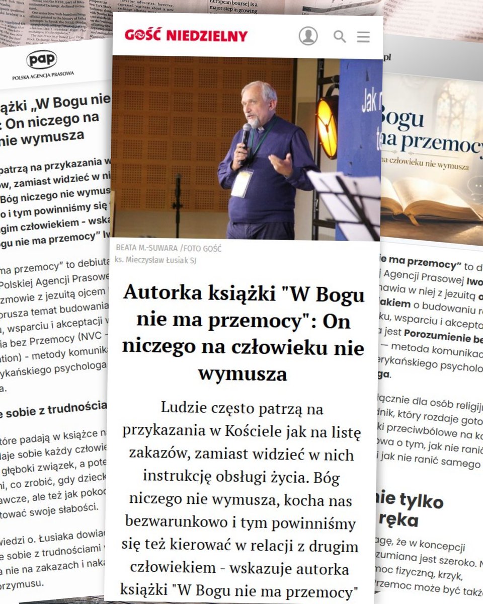 2rybypl's tweet photo. O naszej książce o NVC i relacjach – „W Bogu nie ma przemocy” – pisze @PAPinformacje. 🗞️
Cieszy nas, że ten ważny tekst o komunikacji w duchu empatii jest już przedrukowywany https://t.co/jiJACblXvr. przez @Gosc_Niedzielny i lokalne portale. 
📖 Książka: https://t.co/bZDE9phF9M https://t.co/laEPjXYY5v