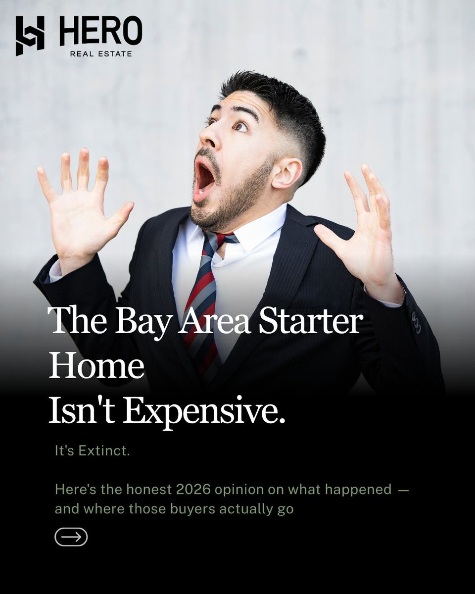 dpiwow's tweet photo. They have two incomes. Decent savings. Good credit. 🏡
And they're looking for something that no longer exists in the Bay Area.

The honest 2026 opinion on why the starter home is dead — and where those buyers are actually going.

🔗 https://t.co/vzFPptB87H https://t.co/L6OWW5Fqnw