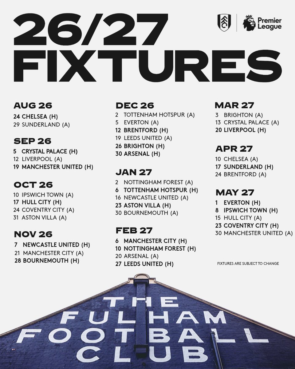 FFCTurkiye's tweet photo. 2026-27 sezonu fikstürümüz belli oldu.

#FFC | #TurkishCottagers https://t.co/lt2d6bqXVK