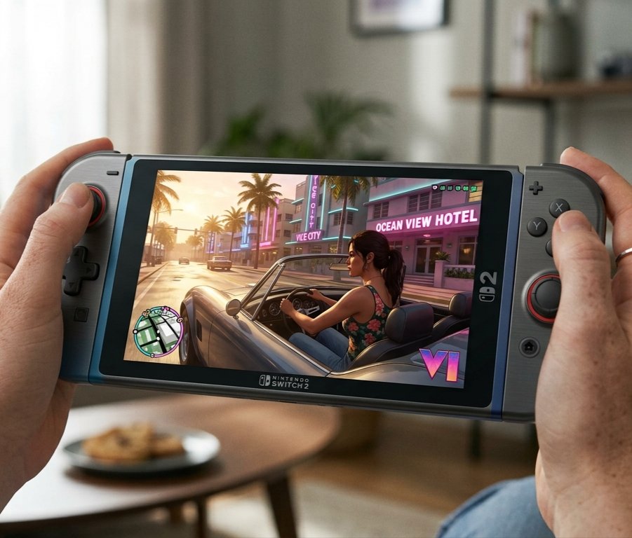 rippal_'s tweet photo. Is this true??

Leaks claim GTA 6 is actually being optimized for the Nintendo Switch 2 for a 2027 release alongside PC. Trying to fit a 200GB Next-Gen Vice City onto a handheld console is absolute madness if they pull it off. 🤯 #GTA6 #NintendoSwitch2 https://t.co/SlNKckYonD