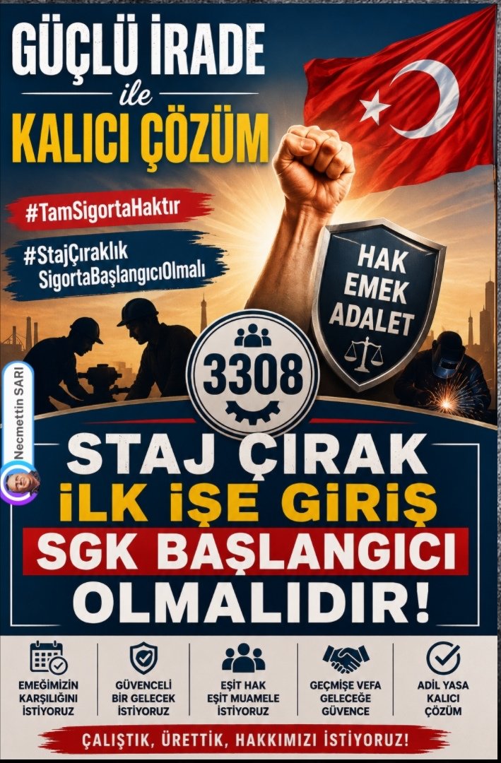 ElifGne945976's tweet photo. Sesimiz Olurmusunuz?
Sayın
anadoluajansi
@ankahabera
@kenansenerr
@isakarakas
@PinarErguner
@yaprakhirka
@ErcanSeki
@tbfederasyonu
@ihacomtr
@dhainternet
@tv100
@benguturktv
@cnnturk
@ankahabera
@szctelevizyonu
@HaberGlobal
@halktvcomtr
@nowhaber
@ekoltvv
@tvmeltem
@Haberturk
@startvhaber
@trthaber
@tgrthabertv
@atvcomtr
@selcukktepeli
@eceuner12
@ezgigozeger
@merveyildirimtv
@gulbintosun
@ferhatmurat
@Nagehanalci
@tunaoztunc
@BelovacSerap
@tarkankalelitv
@KalecikGulden
@iremsansak
@cancoskun
@ezgigozeger
@sedakbay
@dmladogan
@ekremacikel
@GFeyman
@eceuner12
@gozdeseker
@ceyliincagatay
@ozngndgdu
@Selinsabit
@unluferhat
@simgefstk

Sosyal güvenlik sistemimizin sürdürülebilirliğini sağlamak,
#Aktüeryal dengeyi ve
#Hakkaniyeti muhafaza etmek amacıyla Sosyal Güvenlik Müşaviri @Onuronal_ tarafından hazırlanan çözüm raporu, Devletimize ek bir maliyet getirmeksizin, aksine her yıl artan bir ivmeyle #250Milyar gelir potansiyeli sunan bir çözüm önerisi içermektedir. Bu bağlamda, 3308 sayılı Kanun'un revize edilmesi stratejik bir öneme sahiptir.

Geçmişe Adalet Geleceğe Güven 
#StajyerVeÇıraklar
#HakİadesiBekliyor