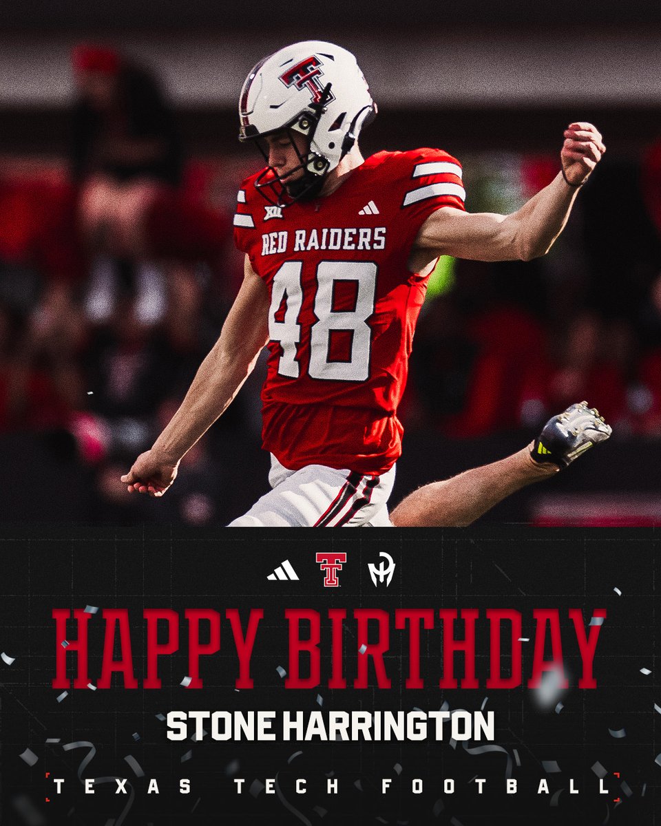 TexasTechFB's tweet photo. Happy birthday to Stone Harrington! https://t.co/Zz6pwbS4Sk