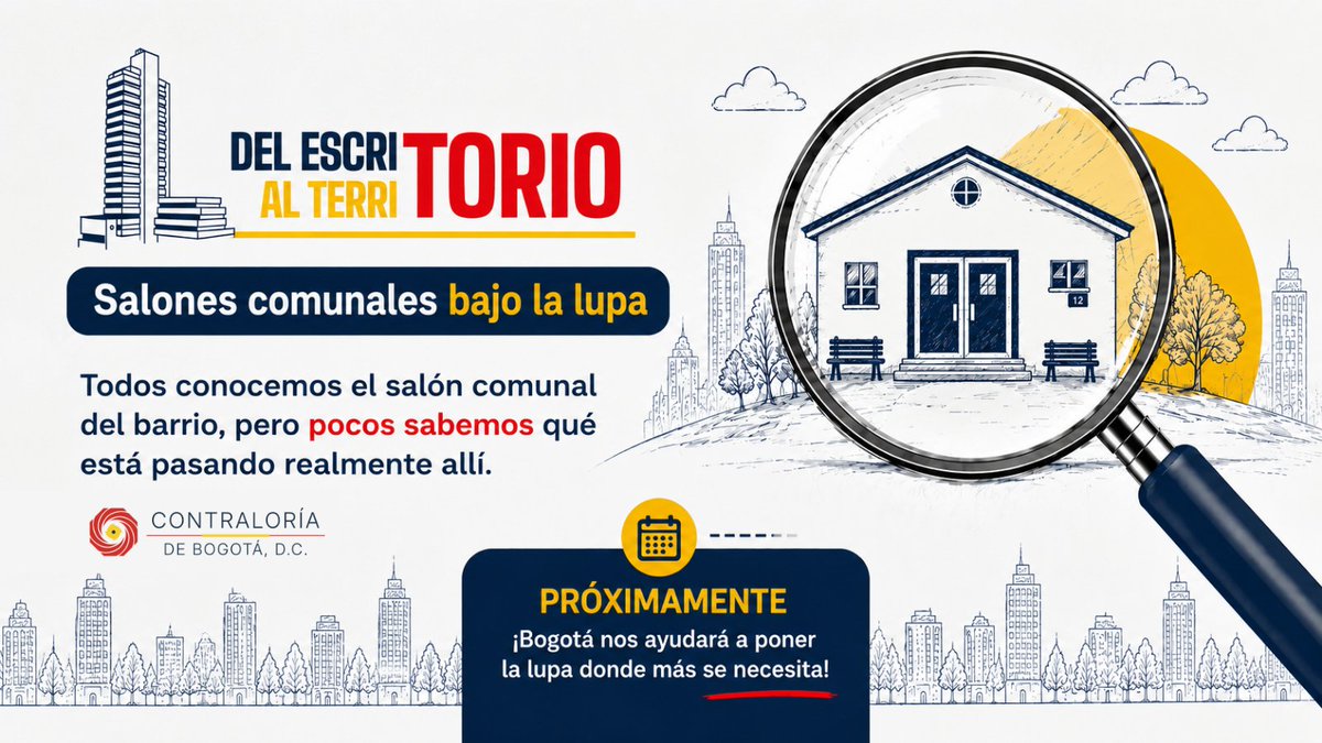 ContraloriaBta's tweet photo. ¿Qué historias esconden los salones comunales de Bogotá?🔍
Son espacios que hacen parte de la vida de nuestros barrios, pero pocas veces nos detenemos a mirar qué está pasando realmente en ellos.

#SalonesBajoLaLupa #DelEscritorioAlTerritorio https://t.co/WsG0bRXxYu