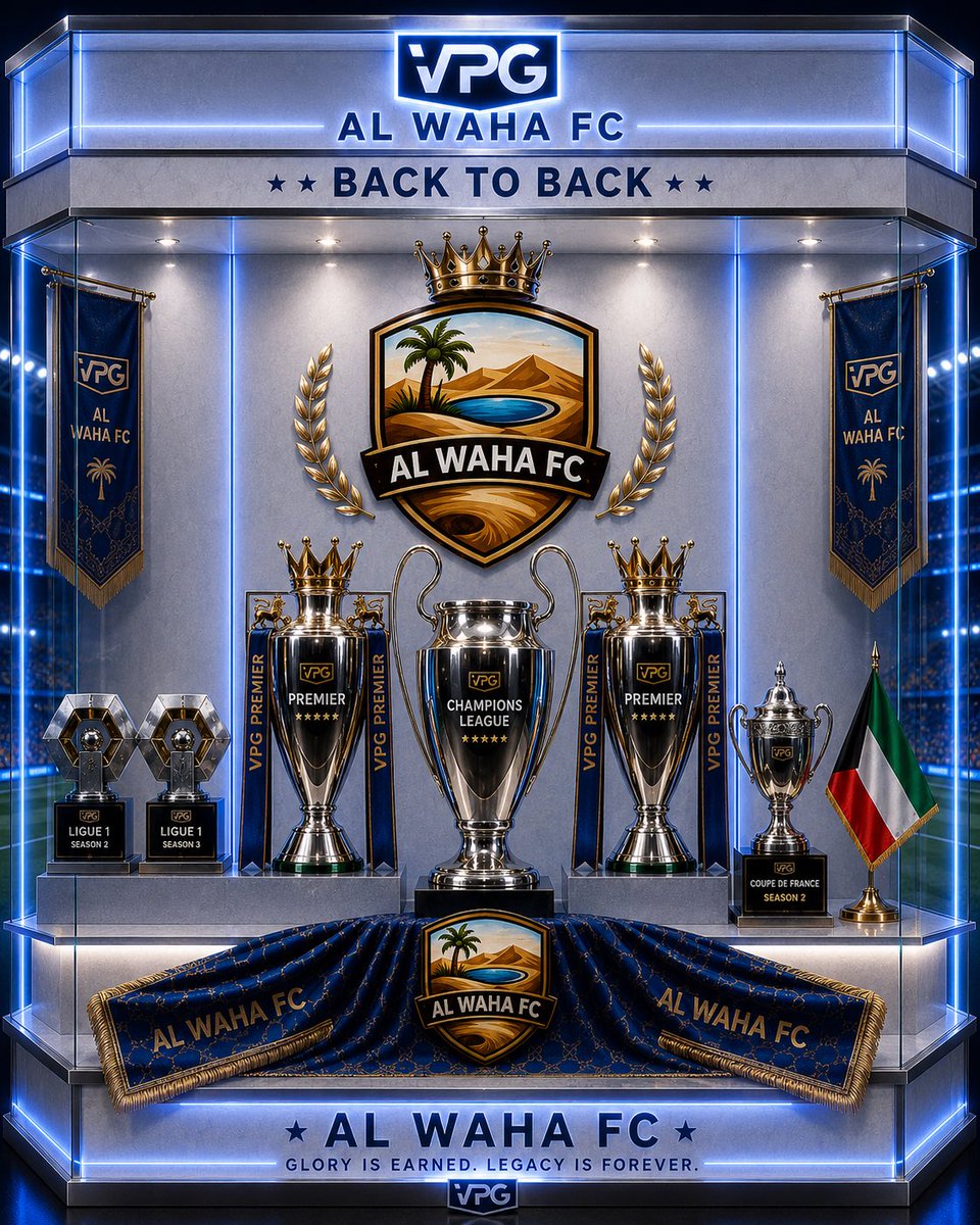 AlWahaEsports's tweet photo. 🏆 BACK-TO-BACK CHAMPIONS.

History made. Legacy strengthened.

🏆 VPG Ligue 1 Champions (S2)
🏆 VPG Ligue 1 Champions (S3) 
🏆 VPG Premier Champions (S2)
🏆 VPG Premier Champions (S3)
🏆 VPG Champions League Winners
🏆 VPG Coupe de France Winners

A season to remember. A legacy forever !

@VPGFrance_ @VPGPremier