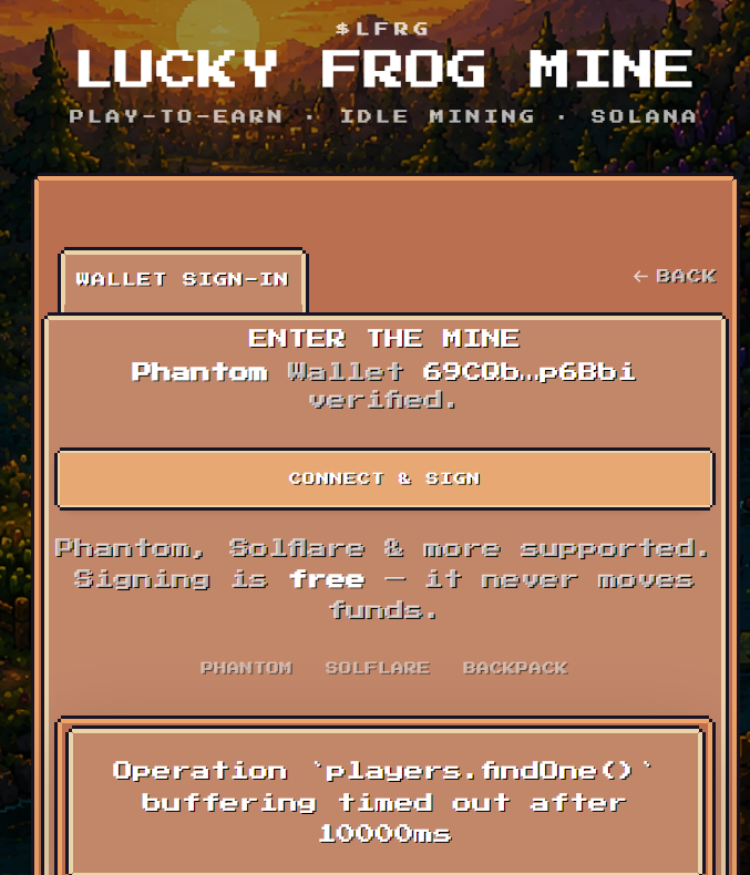 ByCN00's tweet photo. @luckyfrog_sol It's not logging into the game. https://t.co/3FCAZt30ni