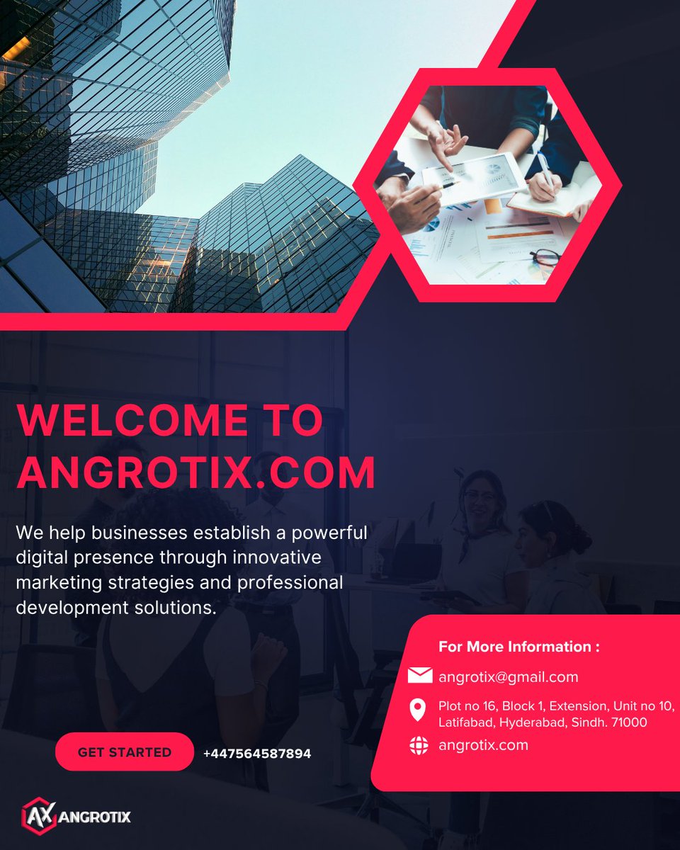 angrotix's tweet photo. Welcome to Angrotix

#Angrotix #DigitalMarketing #SEO #WebDevelopment #AppDevelopment #SocialMediaMarketing #BusinessGrowth #MarketingAgency #DigitalAgency #PakistanBusiness #OnlineGrowth https://t.co/fcXPRUvRUj
