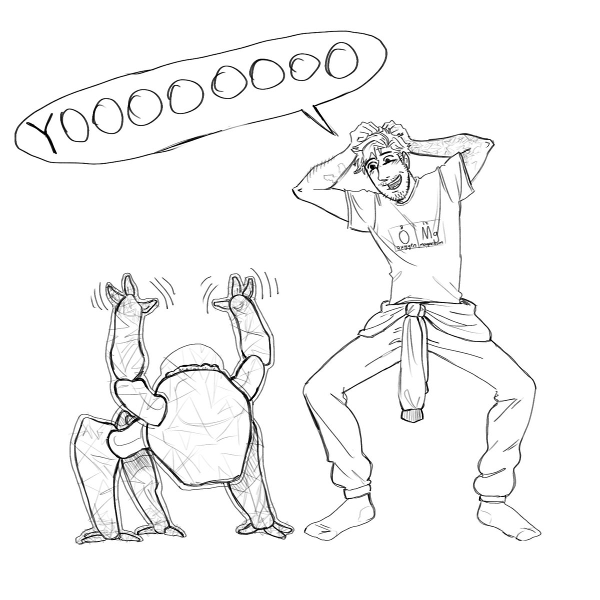 vlvkcursed's tweet photo. Quick #Grocky comic. Or are we calling it Rockland? Anyways yeah that first XEVA suit hug probably hit like a grenade straight to Grace's nervous system (1/2) https://t.co/F1oepbXuv1