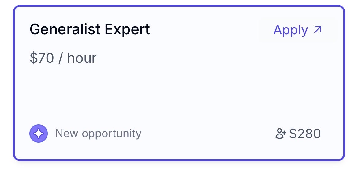 CalabarMayor's tweet photo. In this role, you will evaluate AI-generated responses and provide structured written feedback. This is a great opportunity for sharp, analytical thinkers to contribute to high-impact AI research projects. https://t.co/ZBoLrVlChS
